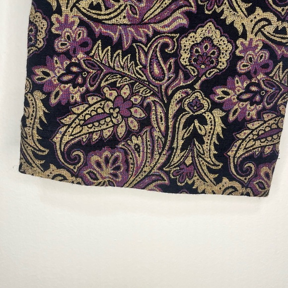 Free People Black and Purple Paisley Wide Leg Pants - Picture 9 of 16